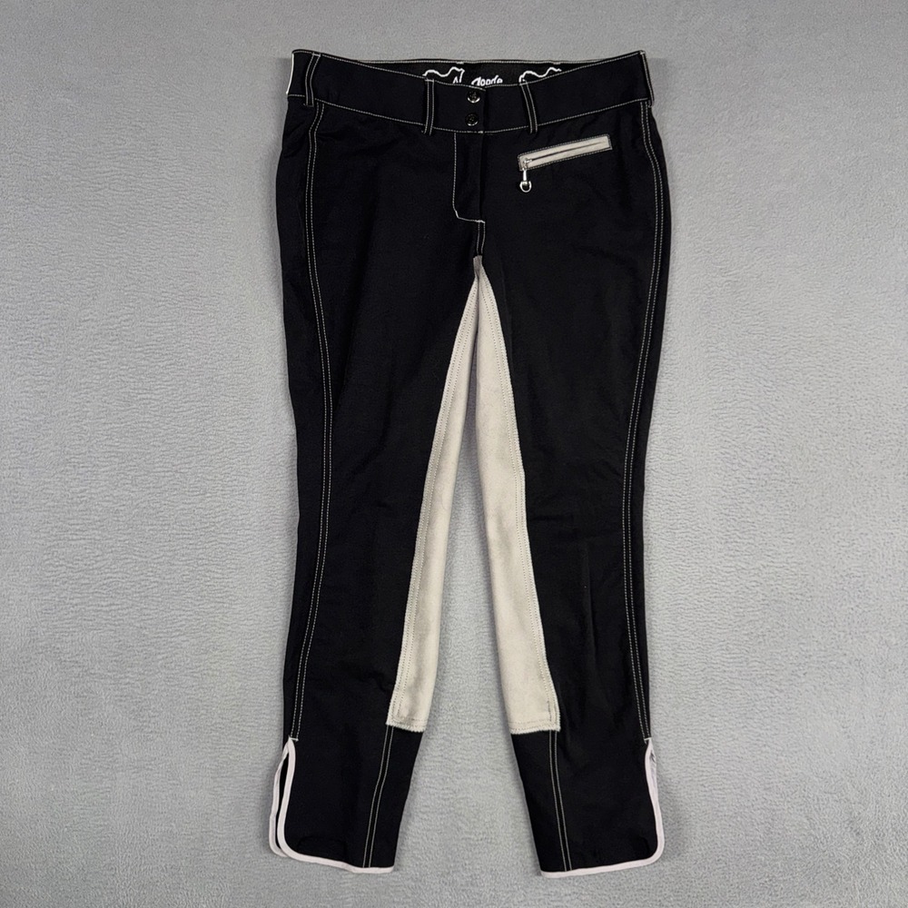 Goode Rider Breeches Pants Womens 34L (Fits 32x28) Black Full Seat Equestrian